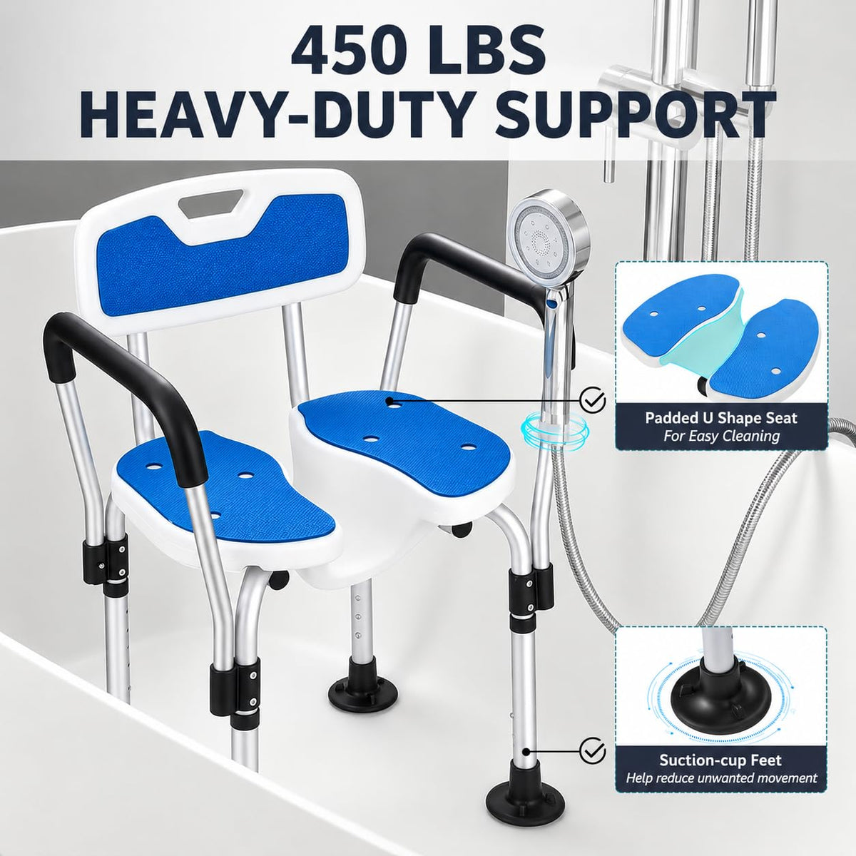 Shower Chair with Arms and Back O7710