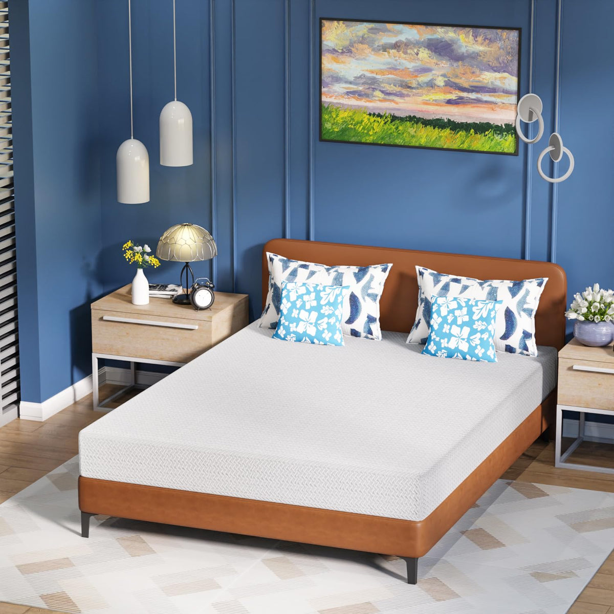 6 Inch Green Tea Cooling Gel Memory Foam Twin Mattress K4632