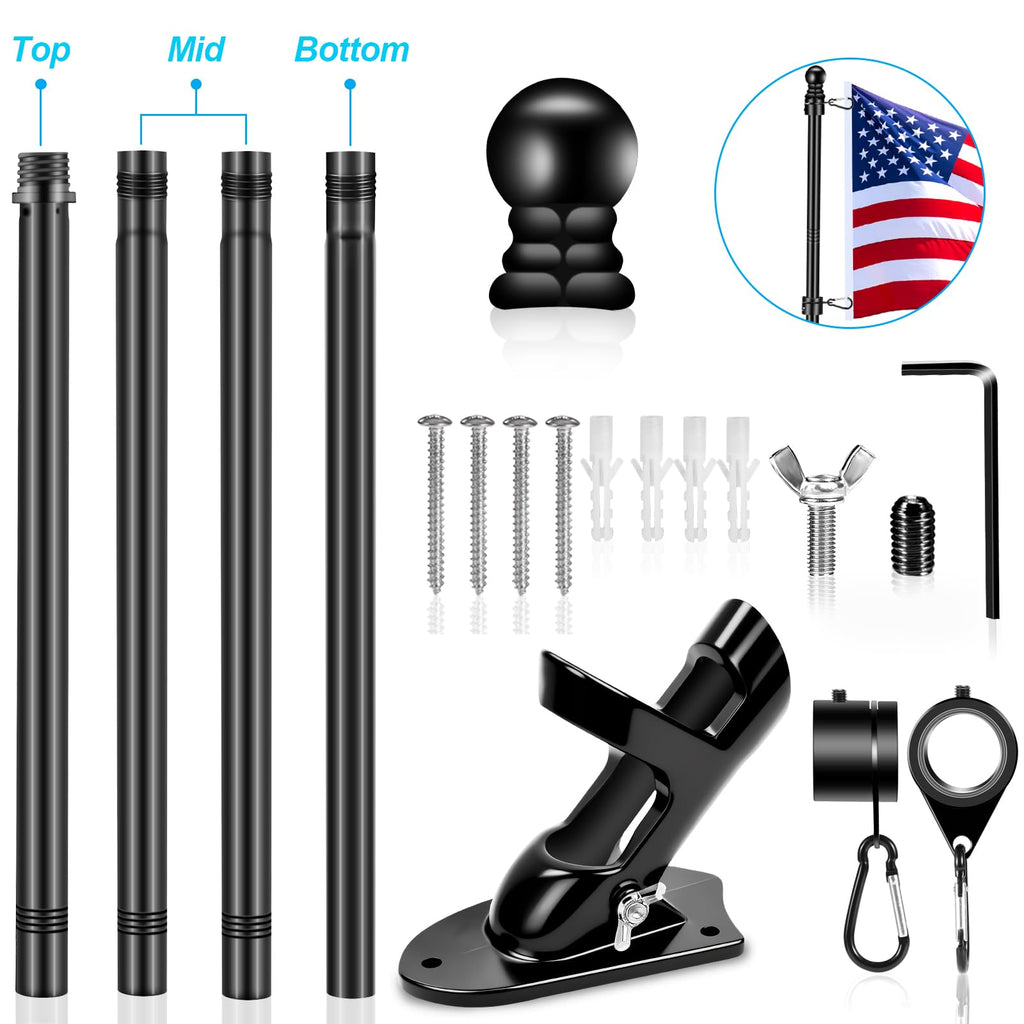 5 FT Stainless Steel Flag Pole Kit with Holder Bracket T1720