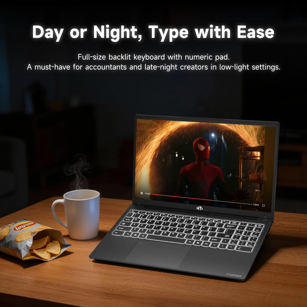 15.6" FHD Laptop, Intel 4 Cores, 8GB RAM, 256GB SSD N838073