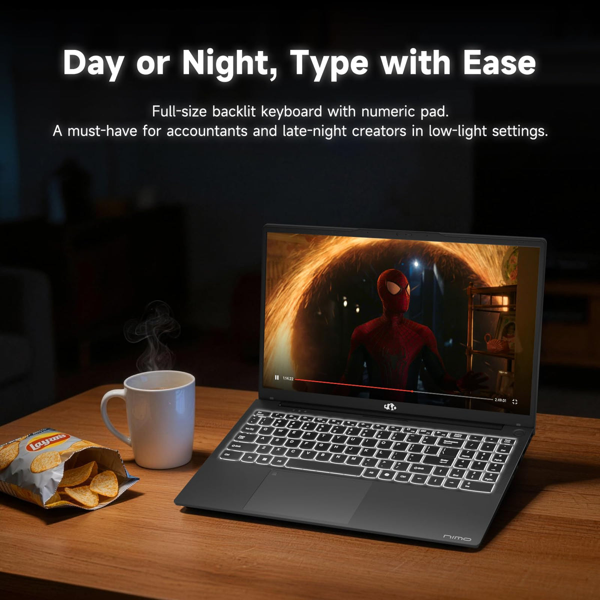 15.6" FHD Laptop, Intel 4 Cores, 8GB RAM, 256GB SSD N838073