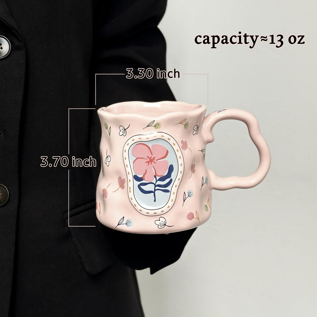 Pink Flannelette Gift Box with Coffee Mug H7826