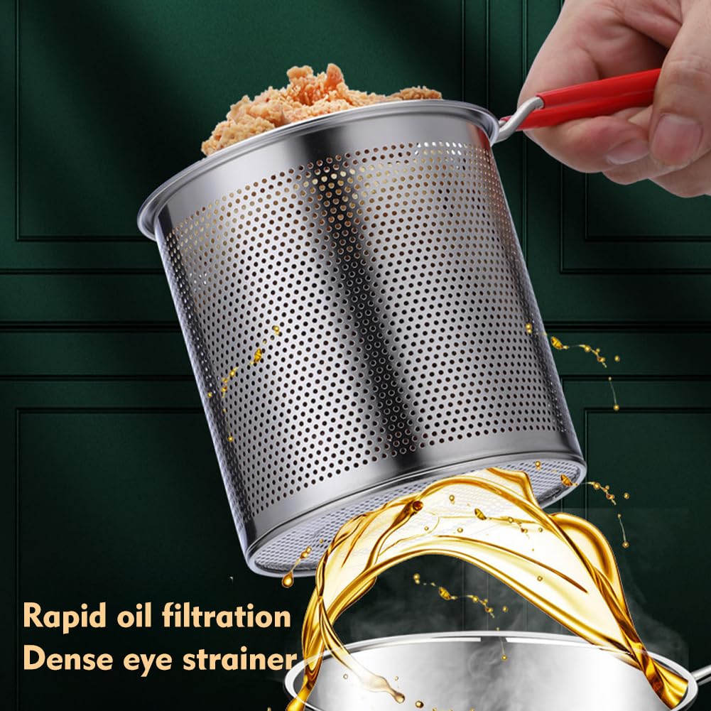 Small Stainless Steel Deep Fryer Pot with Basket O9931