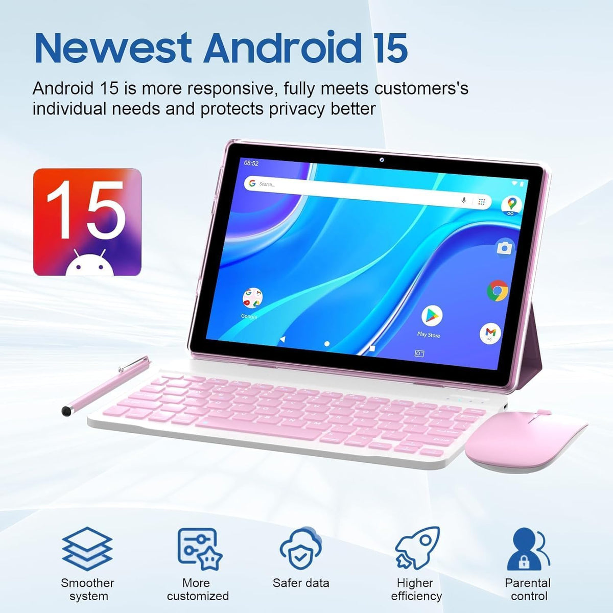 10 Inch 8GB RAM 32GB ROM Tablet with Keyboard Stylus A8804