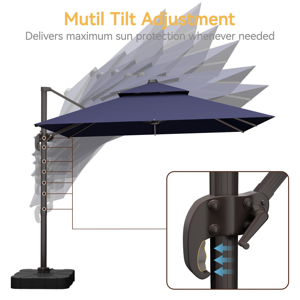 Cantilever Patio Umbrella with Base Q219067