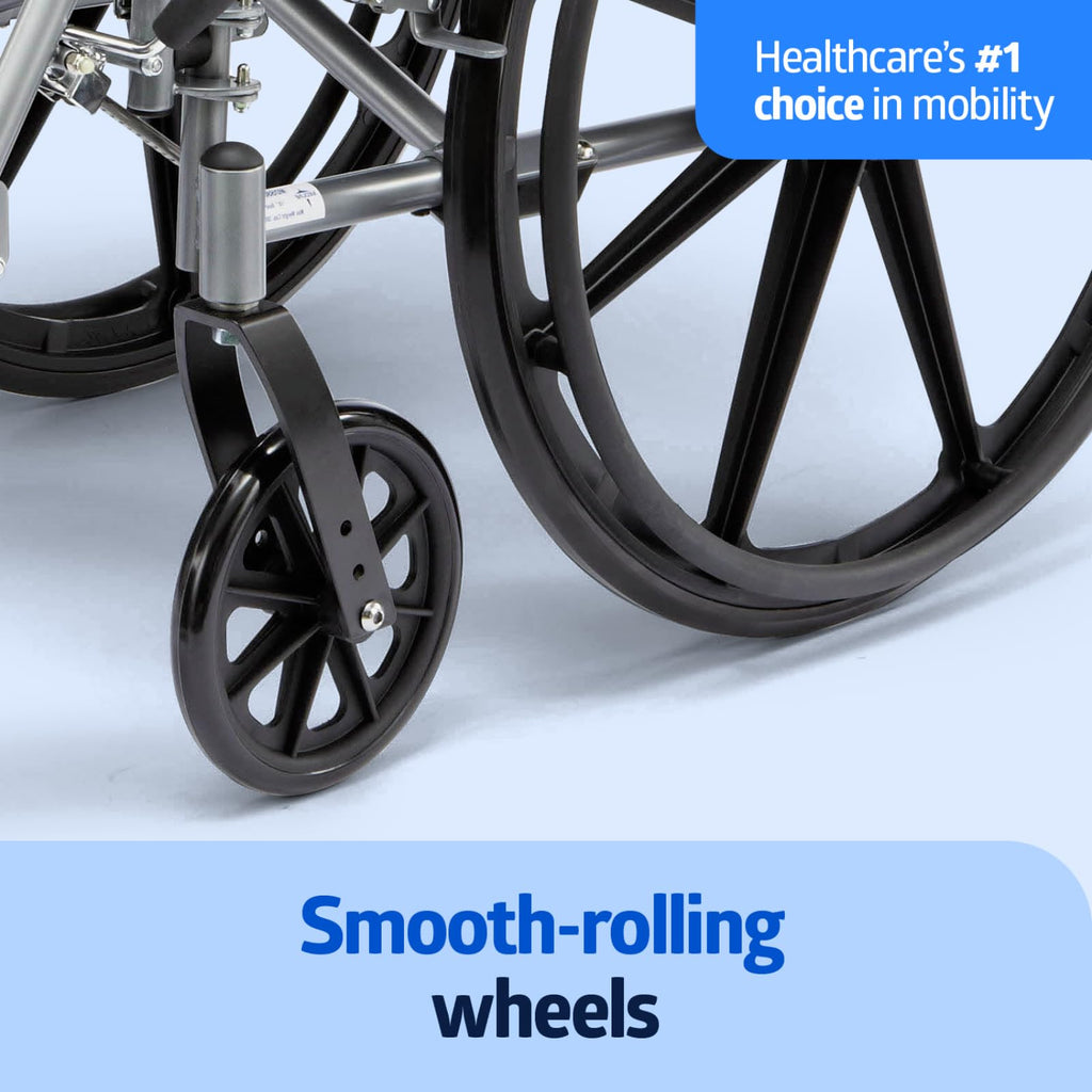 Lightweight Wheelchair with Swing-Back Desk-Length Arms and Elevating Leg Rests S371