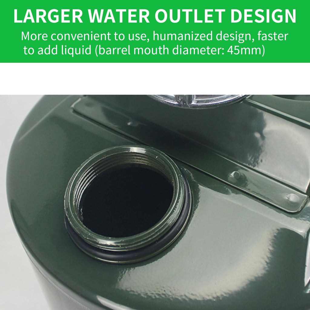 5 Gallon Square Metal Storage Can with Flexible Spout O2091