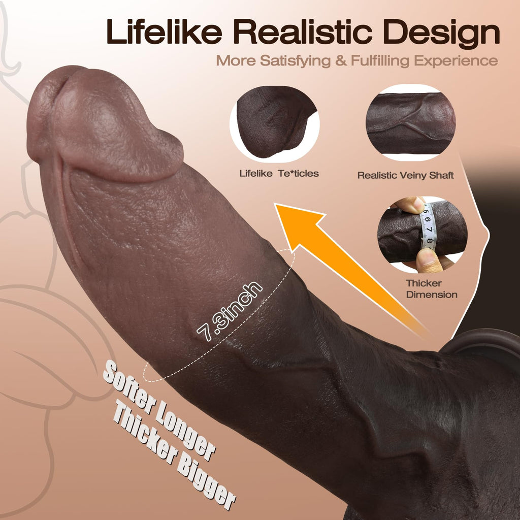 11.5 Inch Black Silicone Dildo U19859