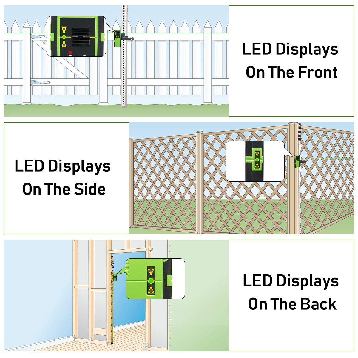Laser Detector Green Red Beams 200Ft S6878