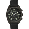 Men's Chronograph 41mm Watch Black Dial Gunmetal Case T3679
