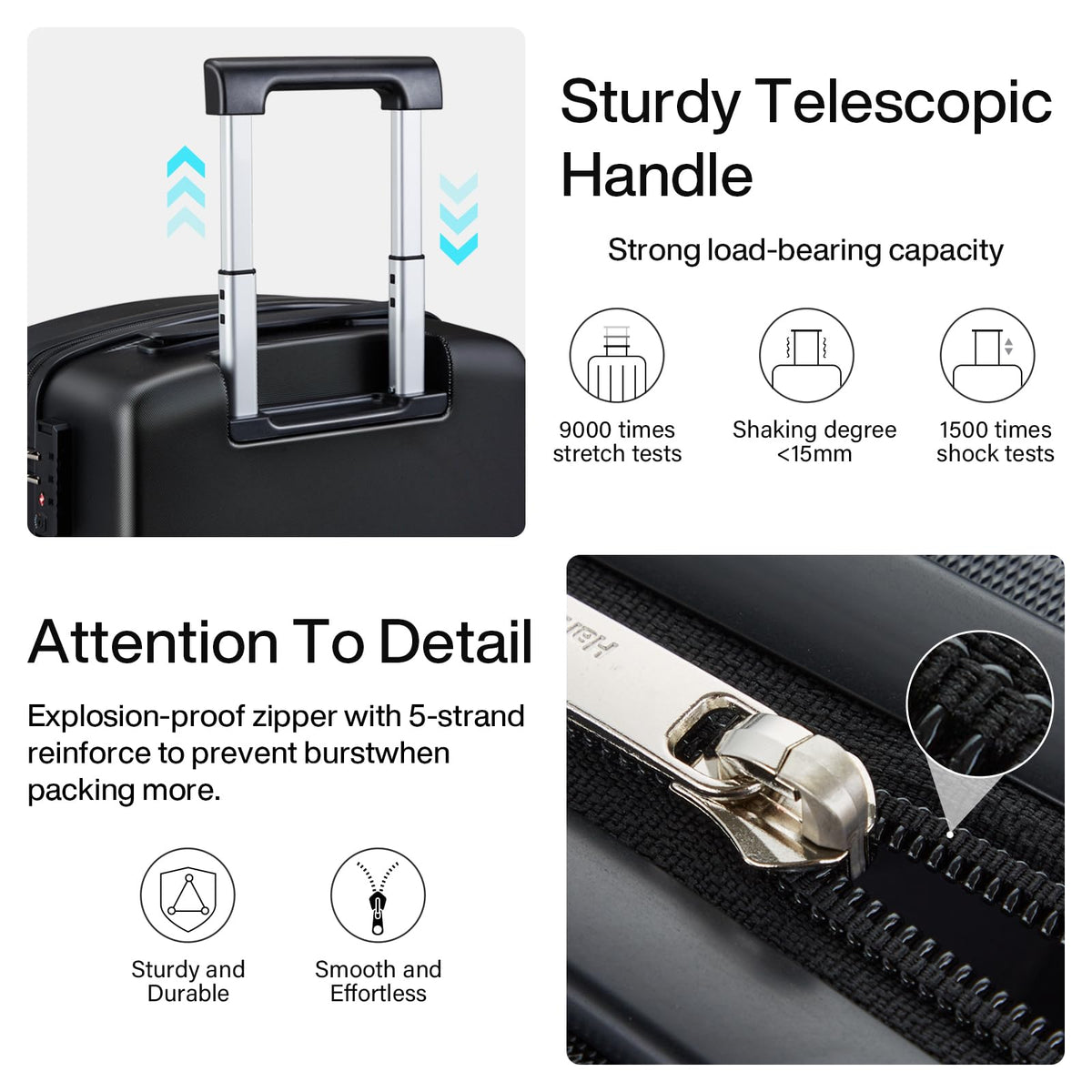 16 Inch Underseat Hard Shell Carry On Luggage with TSA Lock O618