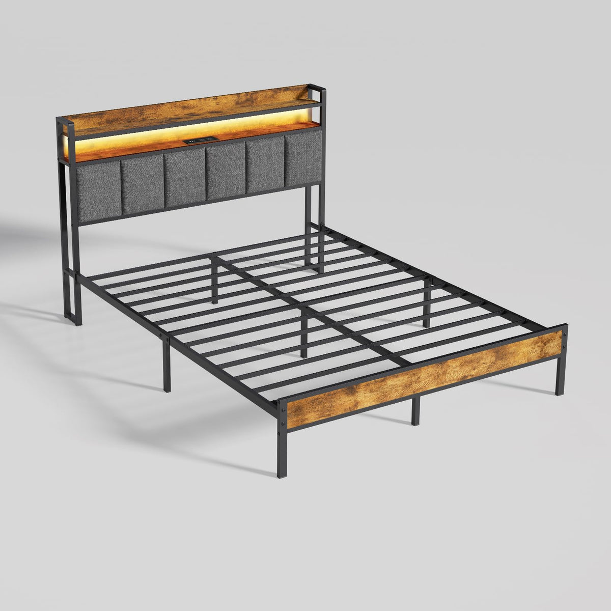 Twin Bed Frame with Upholstered Headboard Z5873