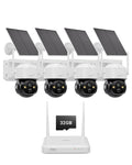 4MP 360° Pan Tilt Solar 4 Camera Security System B9880