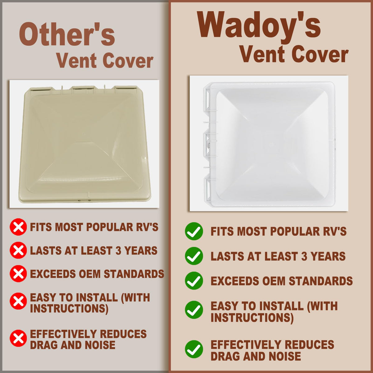 13" x 13" RV Vent Cover/Lid Metal Base E1756