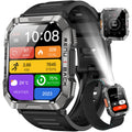 Smart Watch with Flashlight Compass Heart Rate SpO2 Sleep Monitor 2 Straps D4904