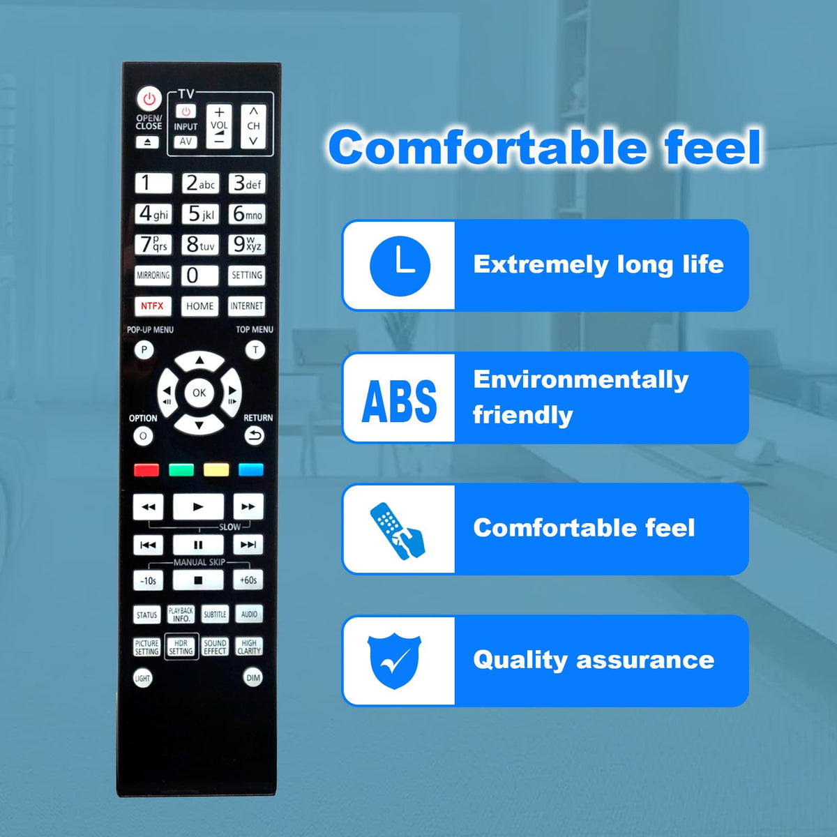Replace Remote Control for 4K Blu-ray Player J907810