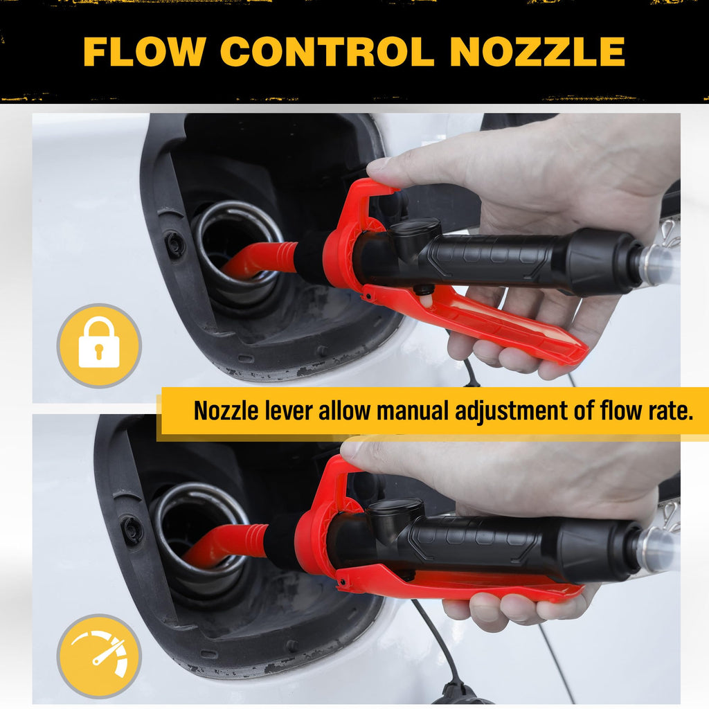 Portable Battery Powered Red Electric Fuel Water Transfer Pump 2.4 GPM B81452