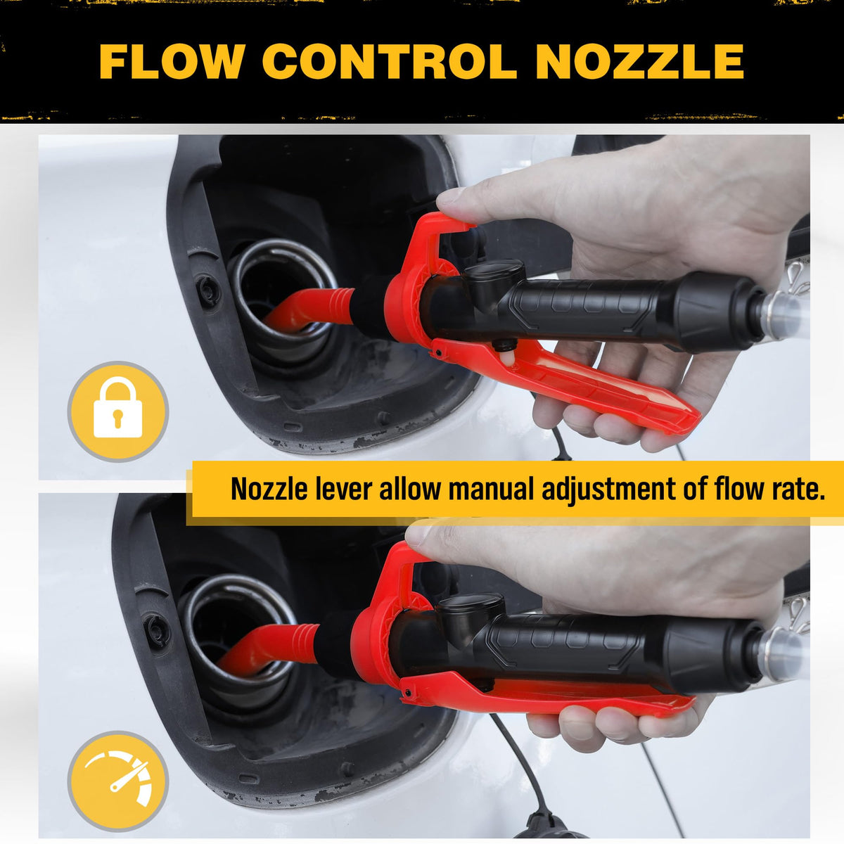 Portable Battery Powered Red Electric Fuel Water Transfer Pump 2.4 GPM B81452