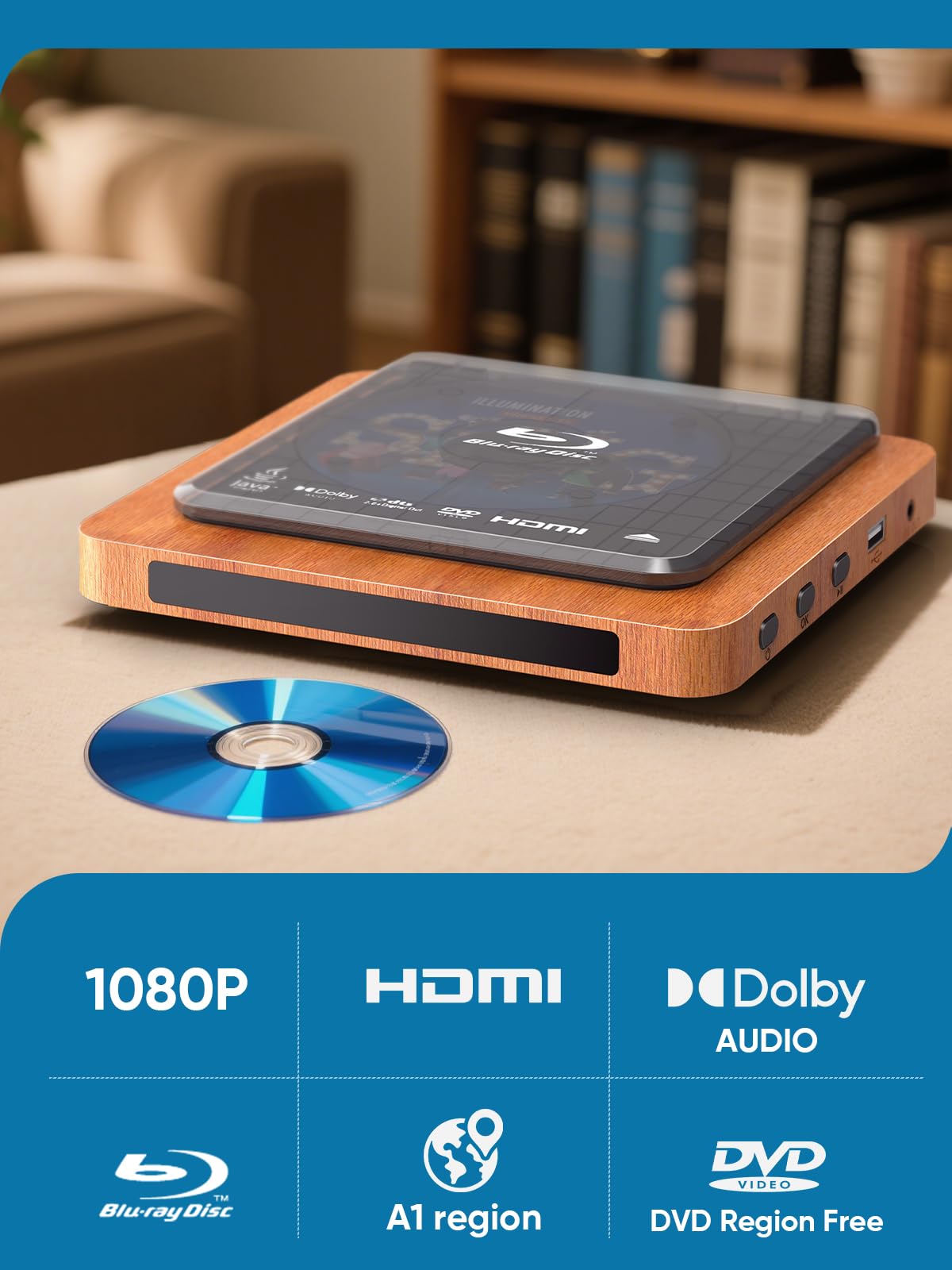 Blu-ray Player with HDMI/AV Cables & Remote M595