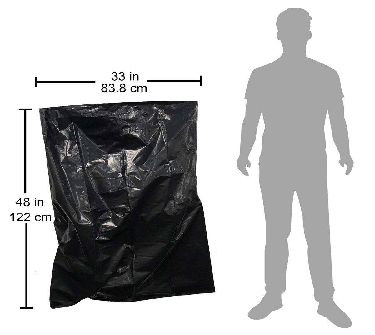 42 Gallon Black Heavy Duty Contractor Trash Bags P46742