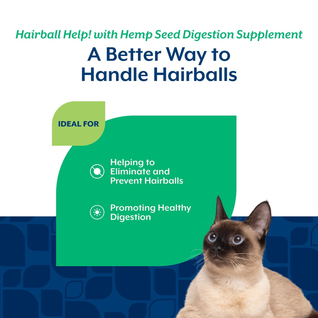 Hemp Hairball Aid Supplement for Cats 60 ct Soft Chews I7417