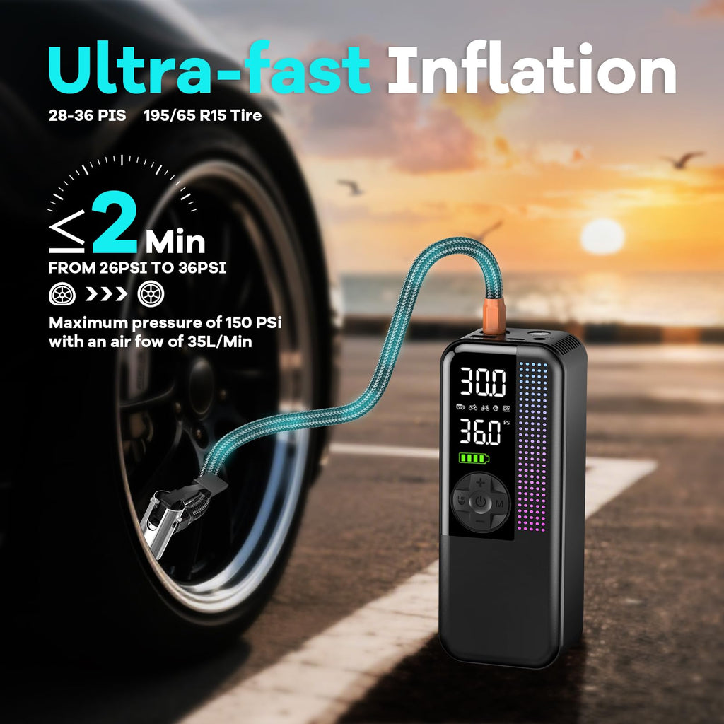 150PSI Portable Cordless Tire Inflator Air Compressor I813403