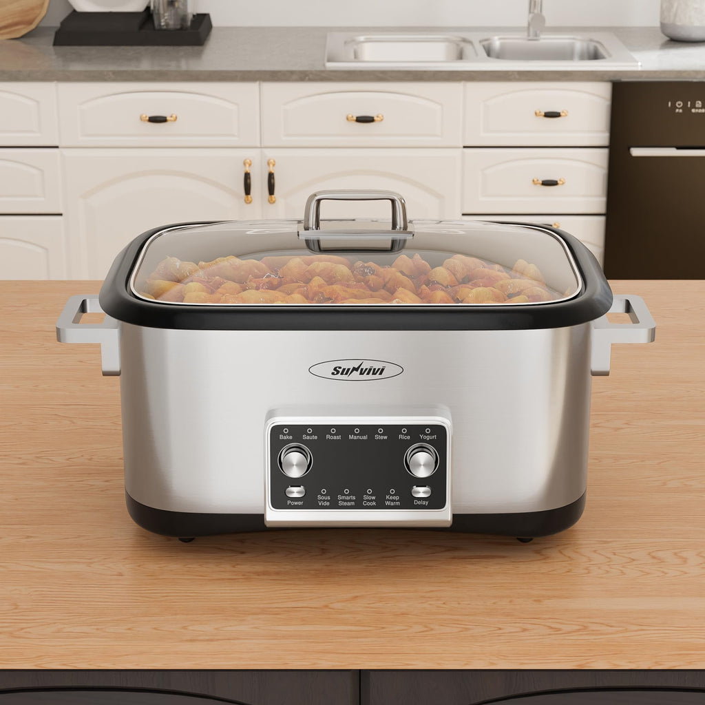 8 Quart Programmable Slow Cooker with Non-stick Pot P4856