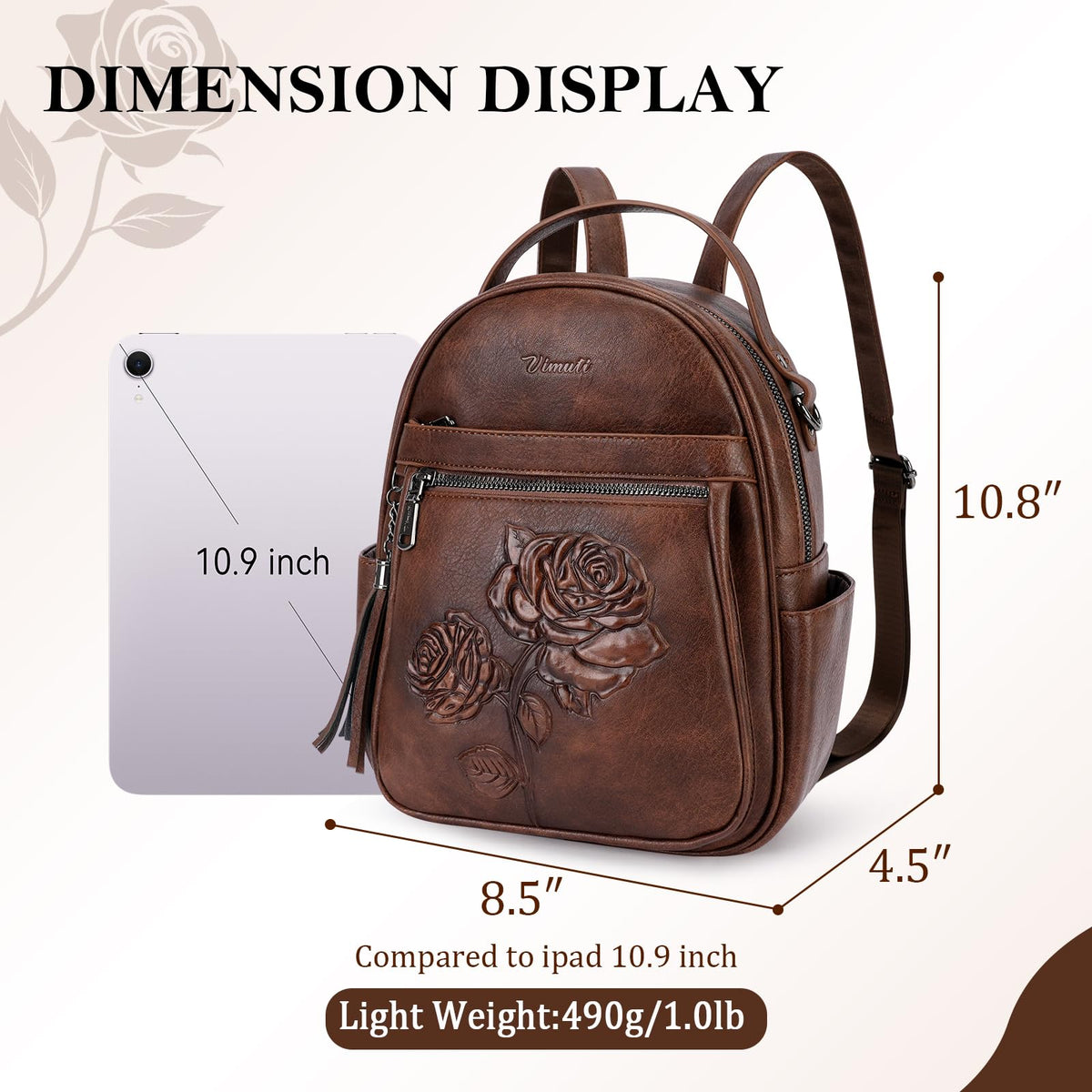 Vegan Leather Mini Backpack Purse G80622