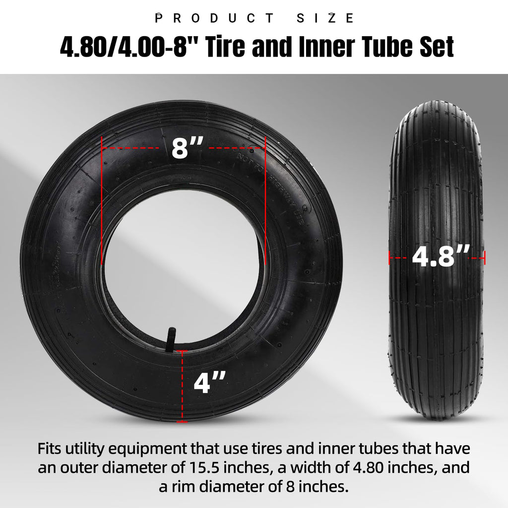 4.80/4.00-8" Tire and Inner Tube Set K28859