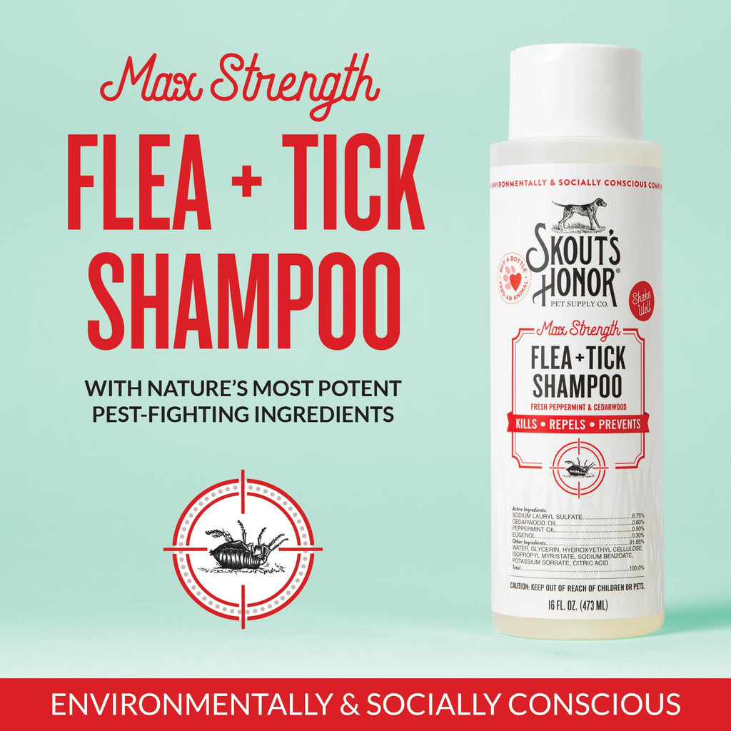 Natural Flea and Tick Dog Shampoo 16 oz K161520