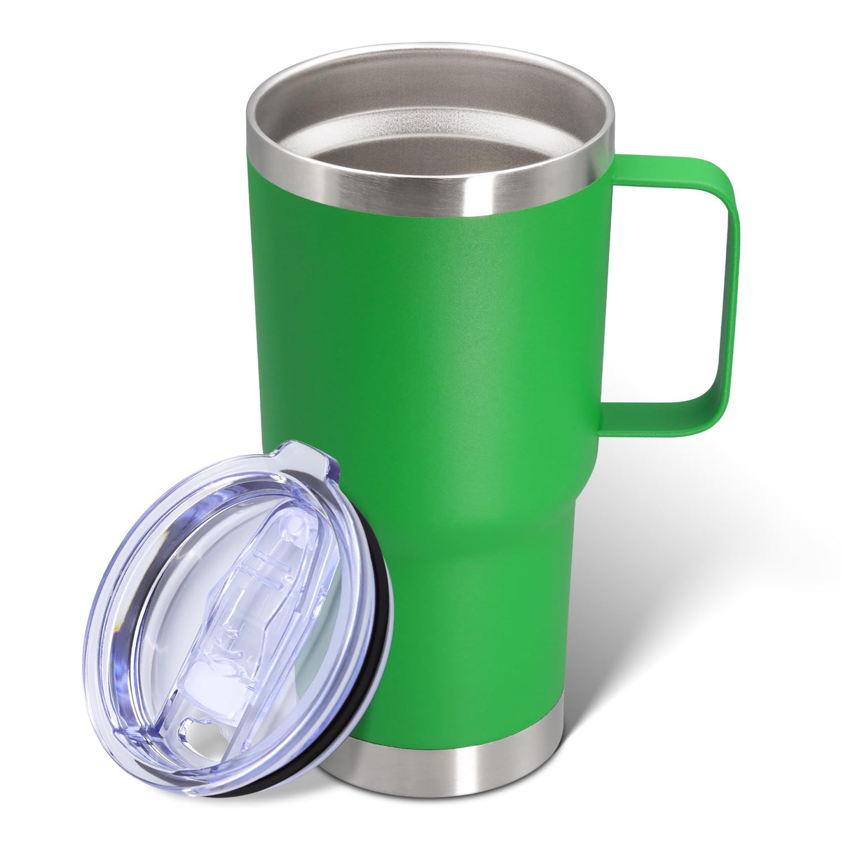 20 oz Insulated Tumbler with Handle and Lid Green L1384
