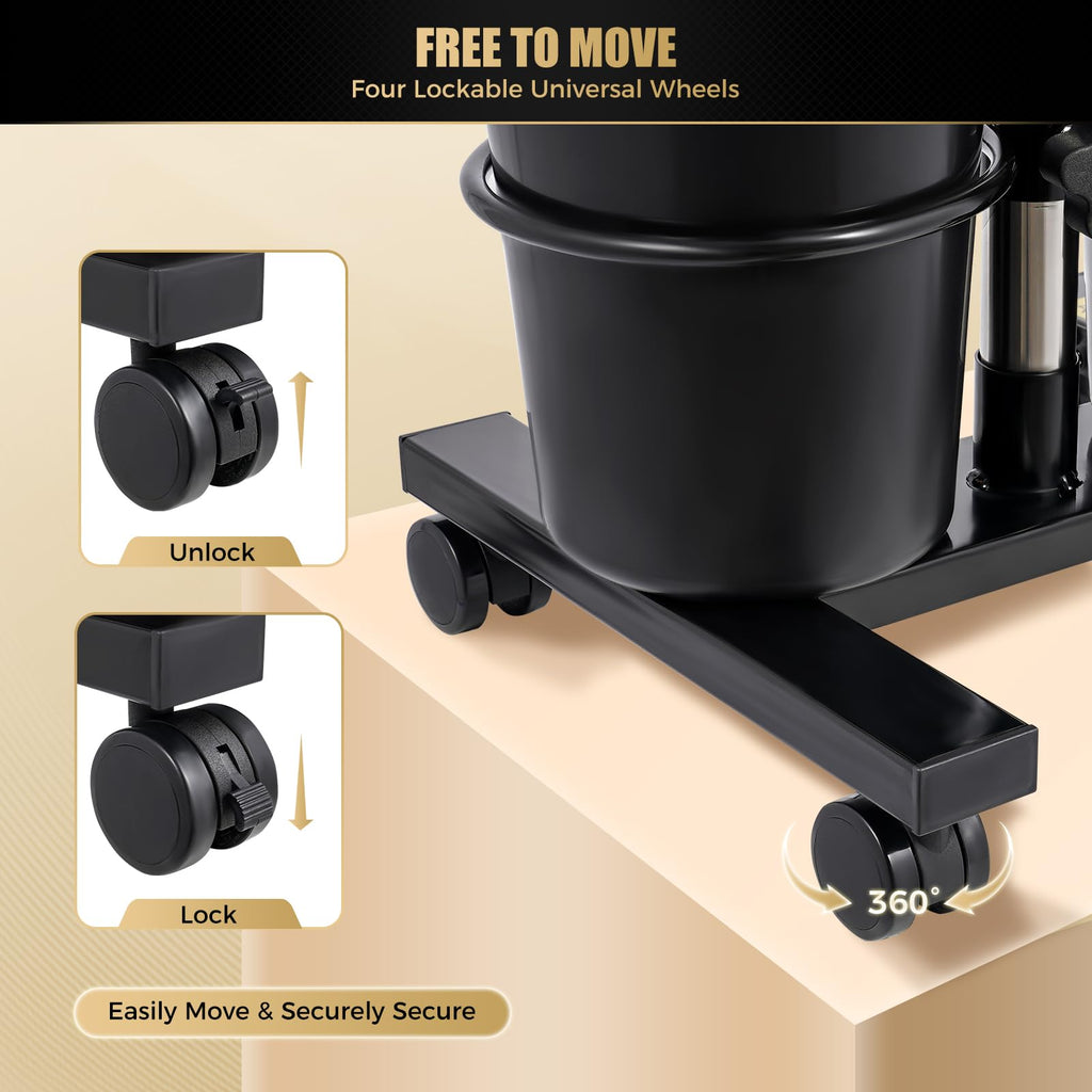 Portable Plastic Shampoo Basin with 2 Water Buckets and Wheels I2618