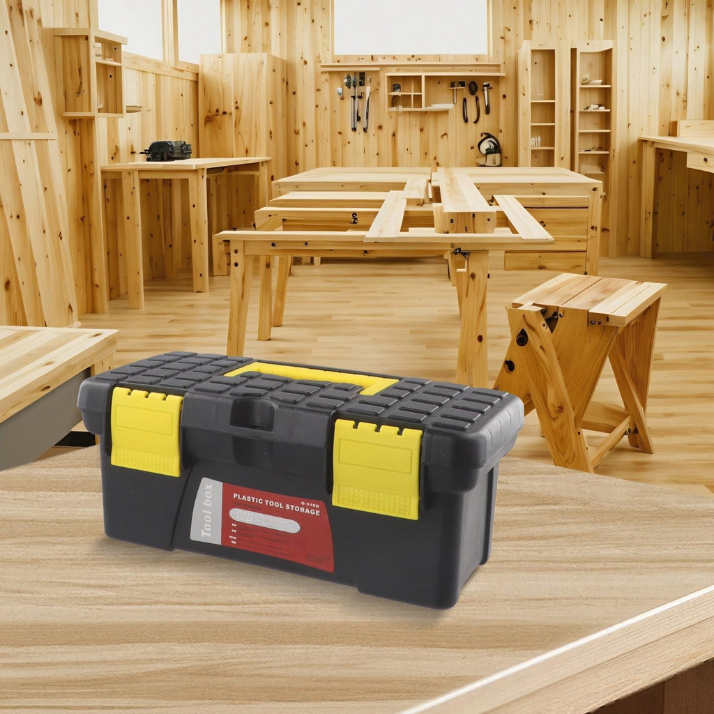 Black 10 Inch Plastic Tool Box O6925