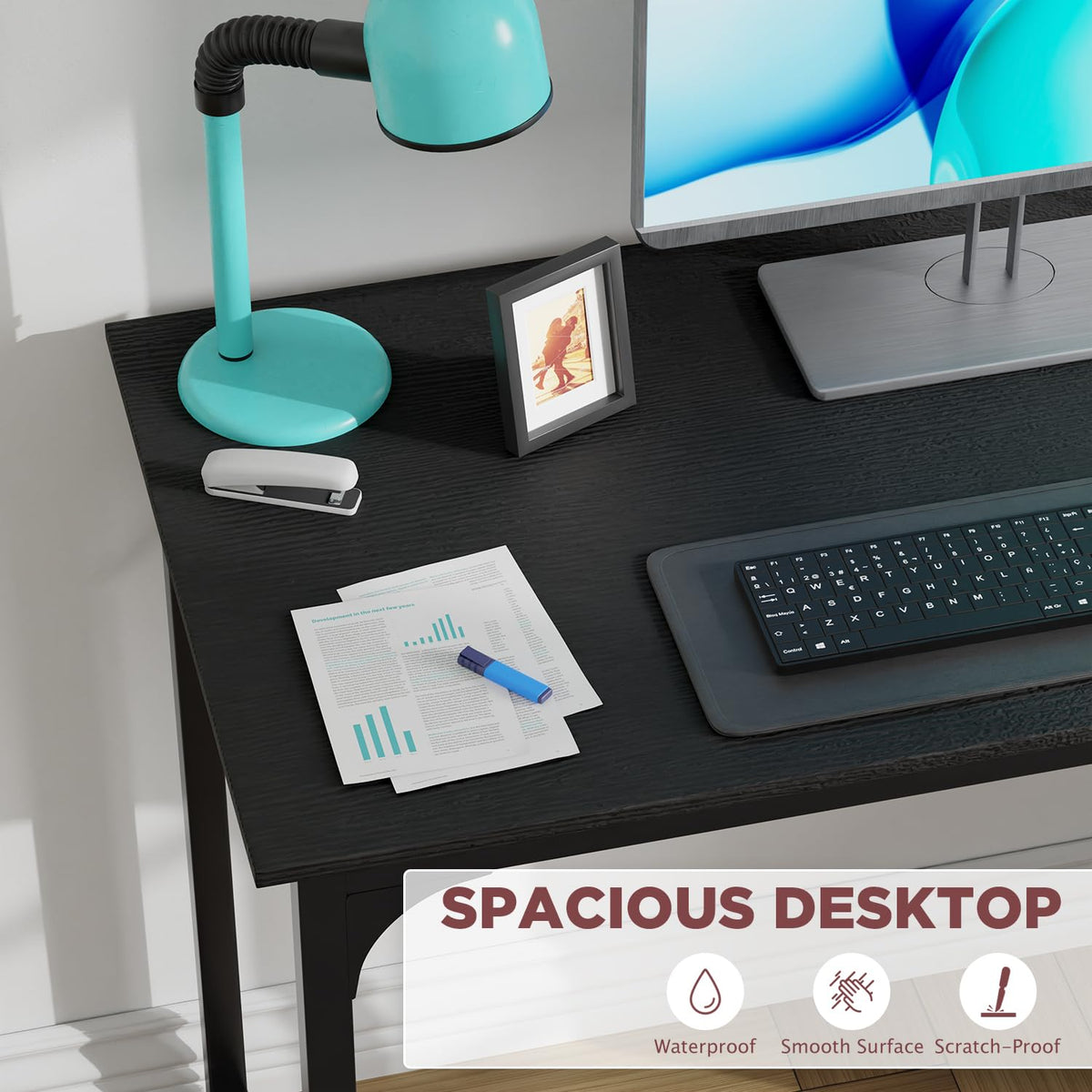 39 Inch Black Computer Desk H35311