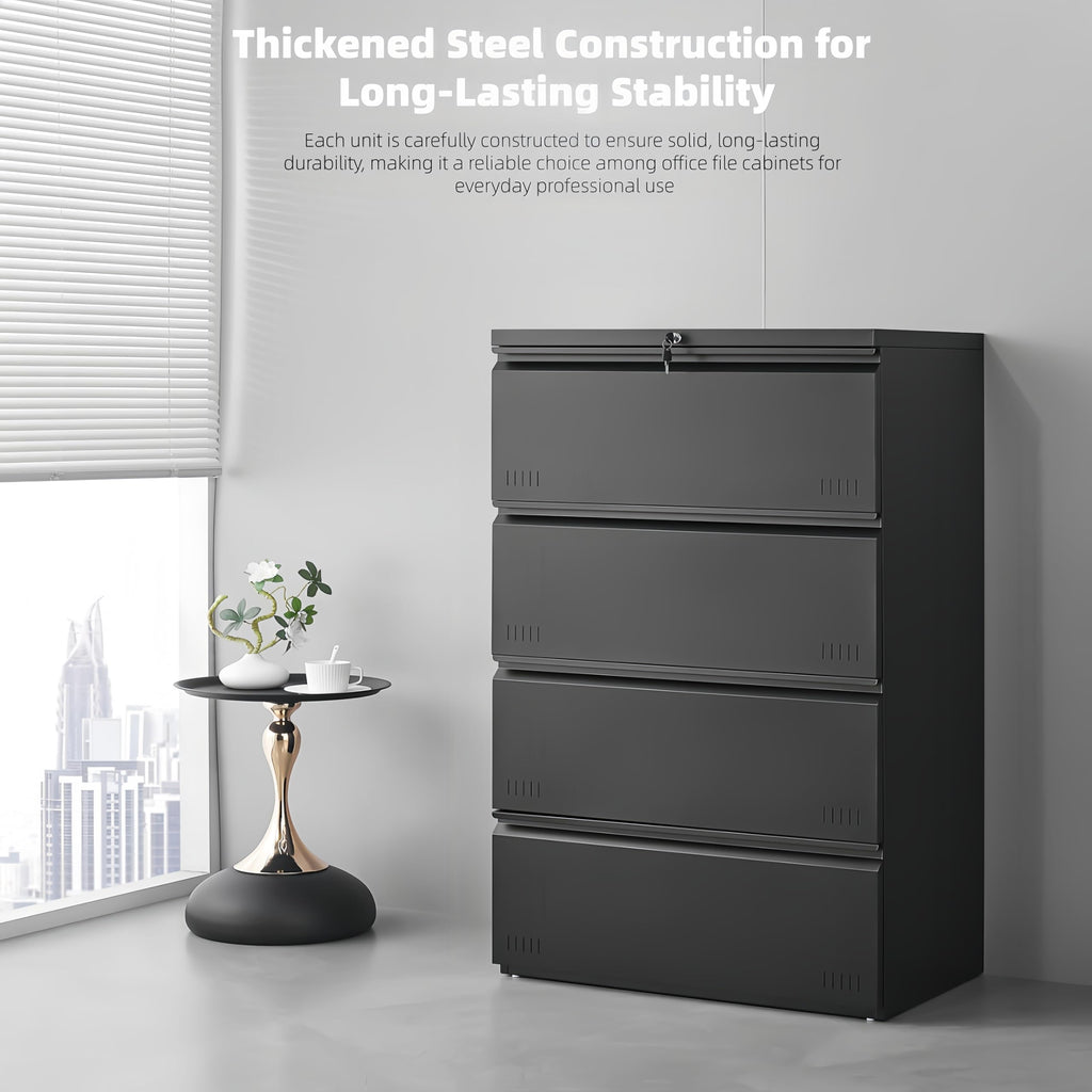 4 Drawer Metal File Cabinet with Lock E38488