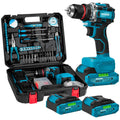 21V Brushless Cordless Drill with 2 Batteries & Charger O63413