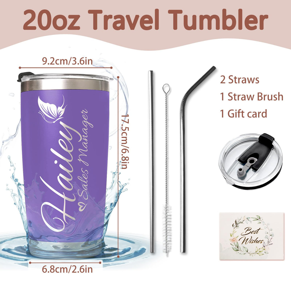 20 Oz Stainless Steel Tumbler Cup D92922