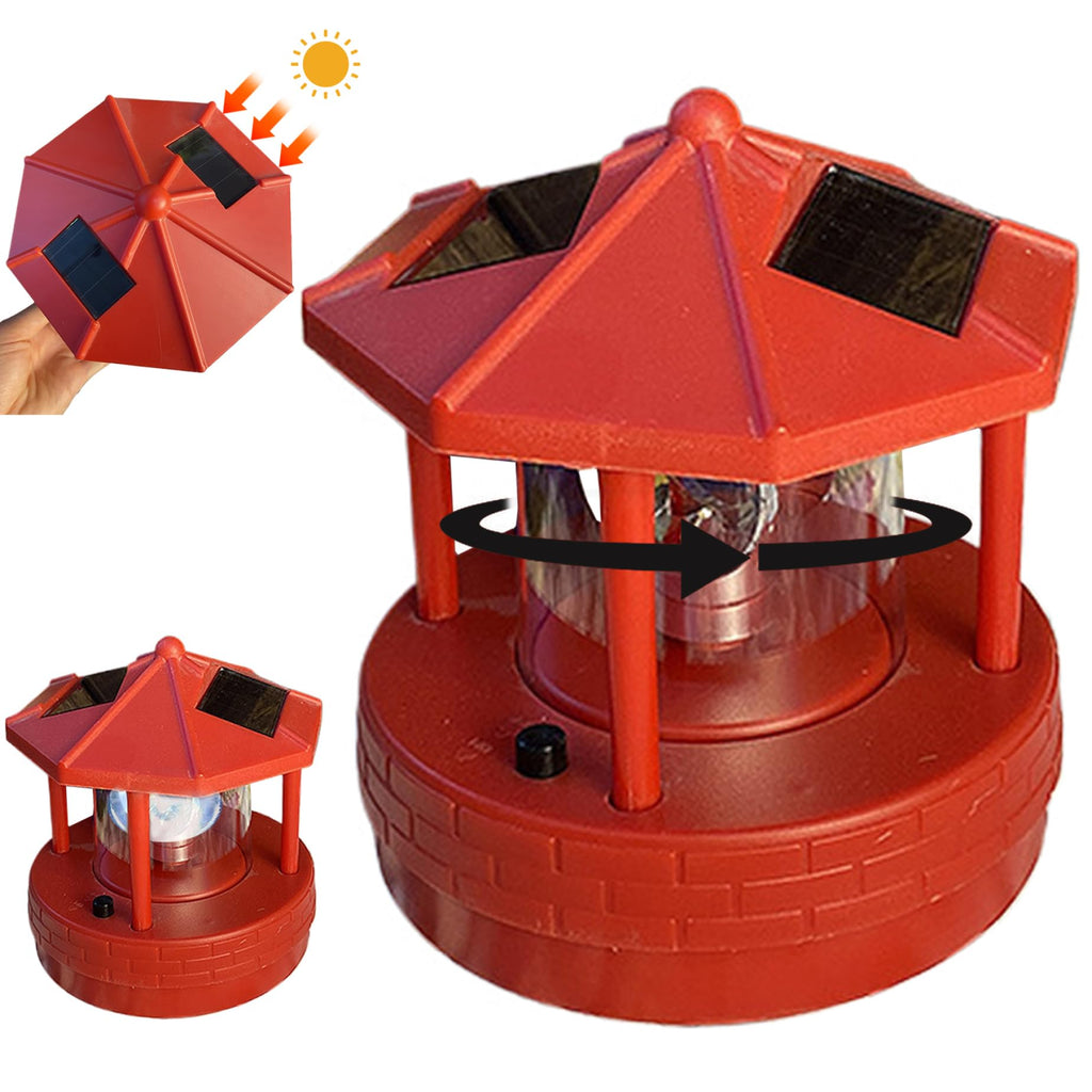 Solar Lighthouse with 360° Rotating Beacon Y85287