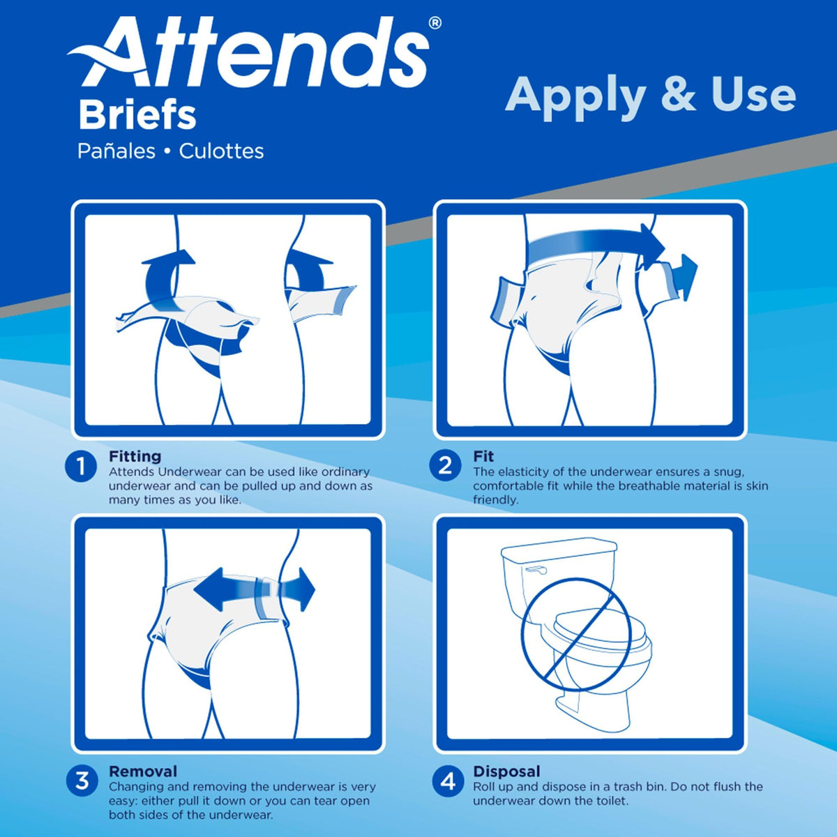 Large Ultimate Absorbency Adult Incontinence Briefs 72ct W494171