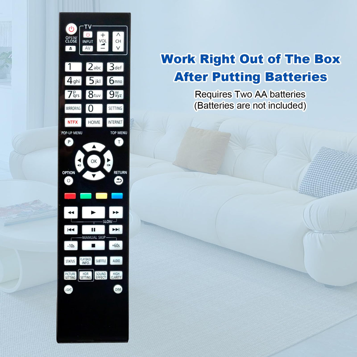 Replace Remote Control for 4K Blu-ray Player J907810