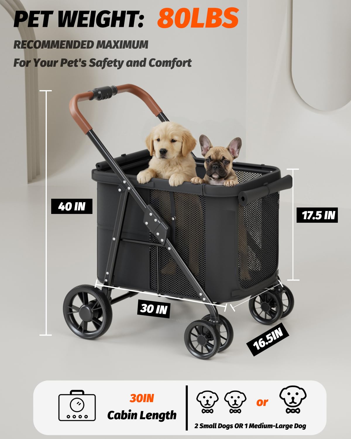 Black Dog Stroller T75735