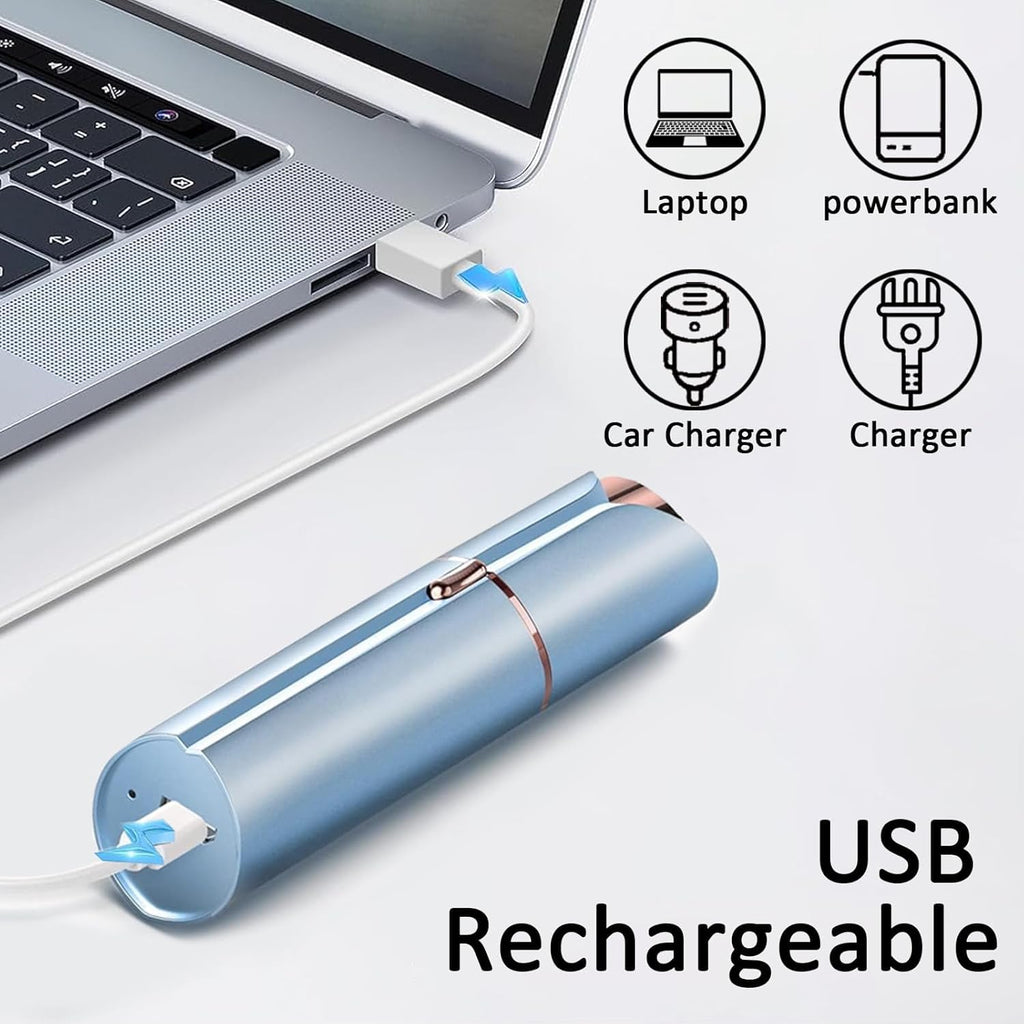 Facial Hair Removal USB Rechargeable 3 Replacement Heads J6283