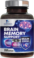 Brain Memory Supplement Pills 240 Capsules J7297