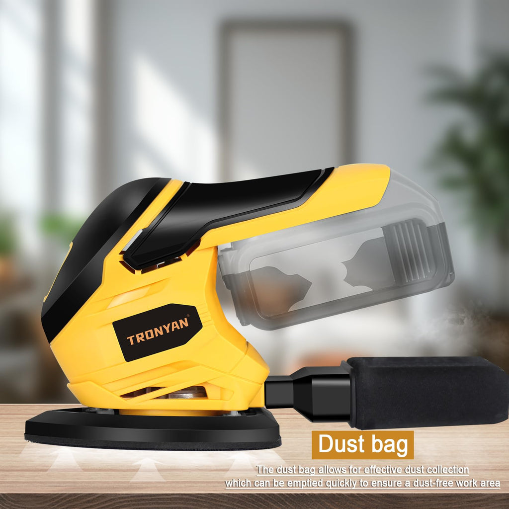 Cordless Detail Sander, 12,000 OPM, 10Pcs Sandpapers, Dust Bag Q166357