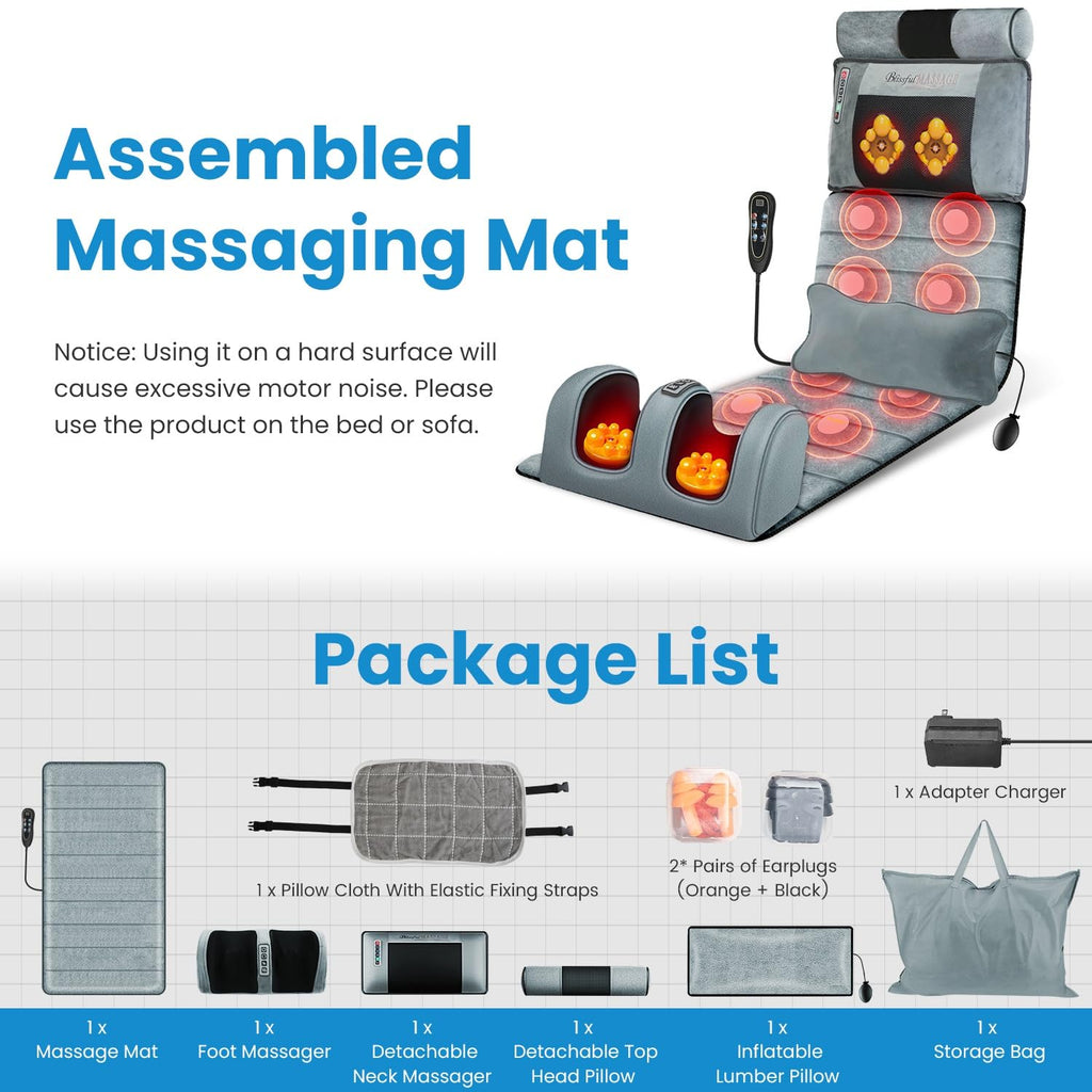 Full Body Massage Mat with Heat I3578