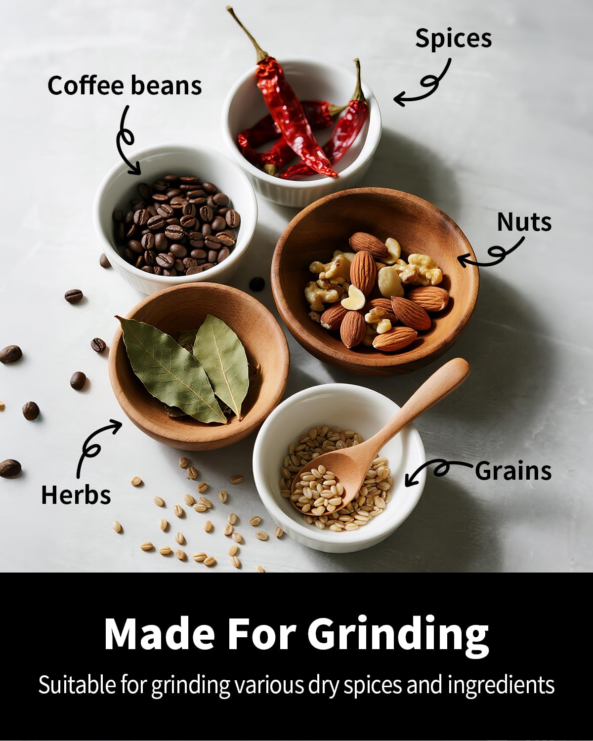 Electric Blade Coffee Grinder with Removable Stainless Steel Bowl A21552