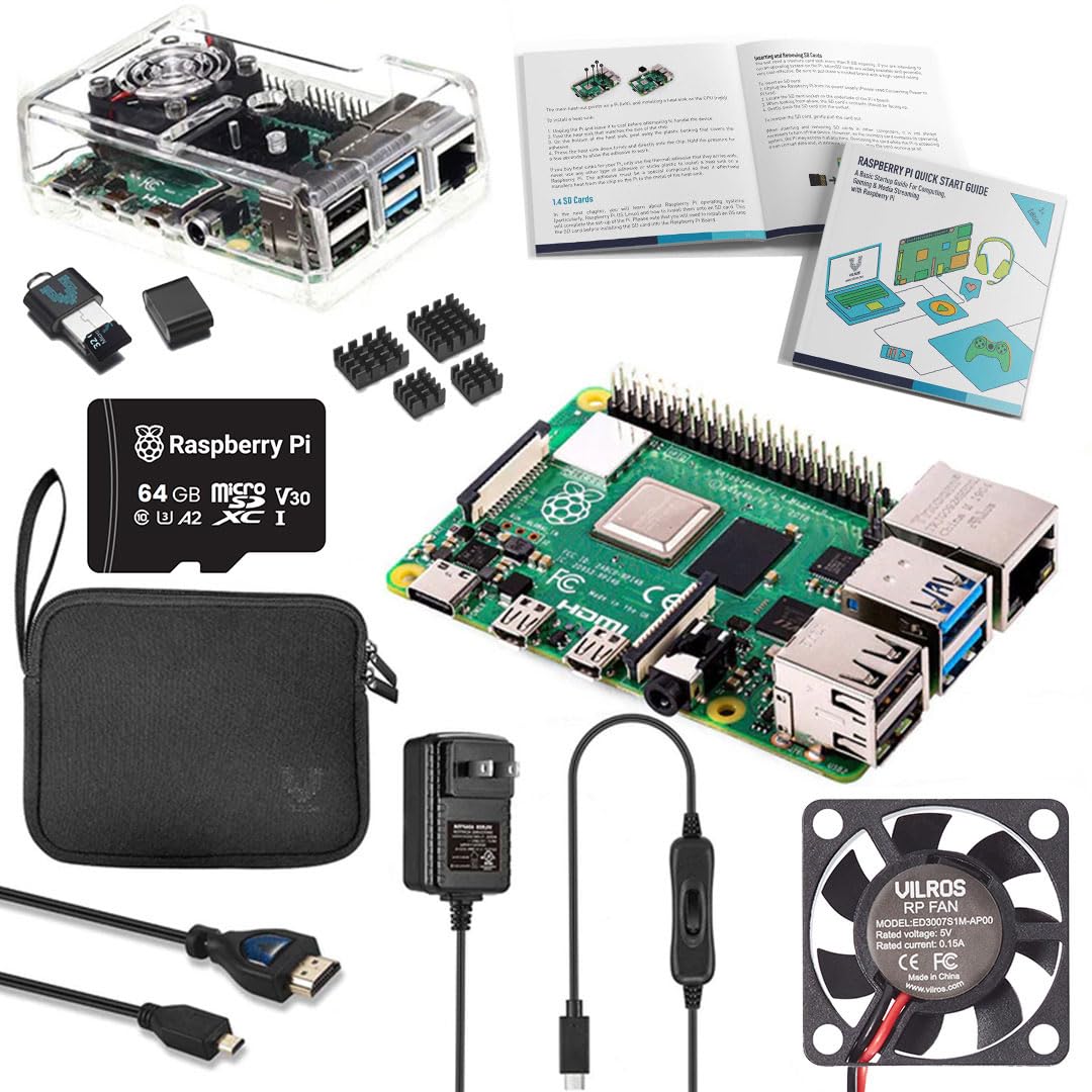 Raspberry Pi 4 Starter Kit with 64GB Micro SD Card T2864
