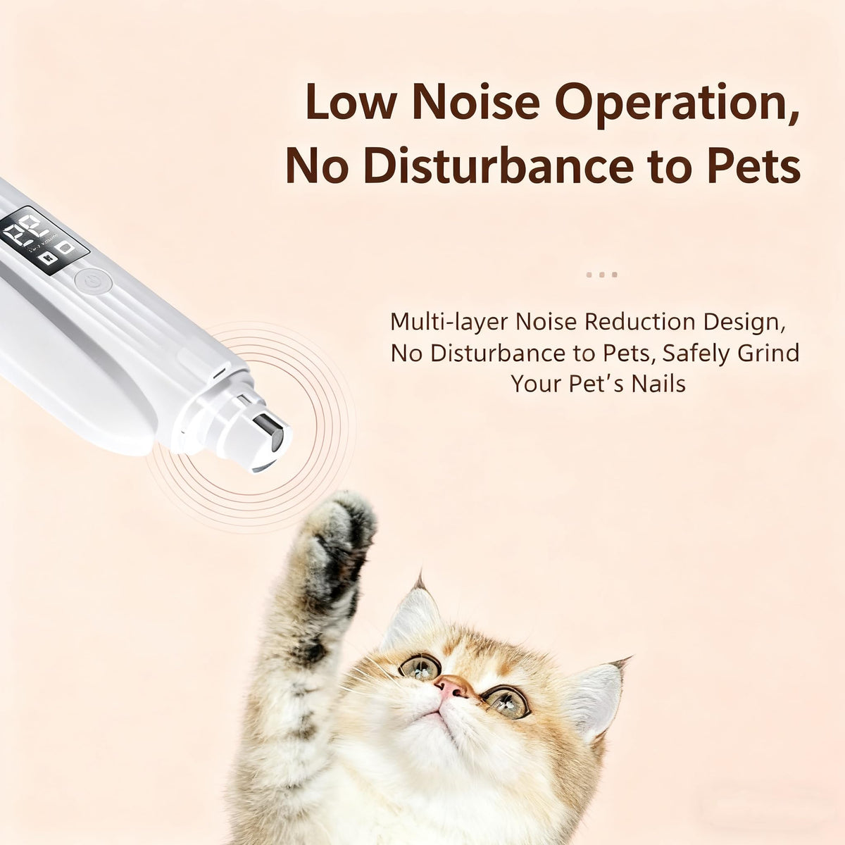 2-in-1 Dog Cat Nail Clipper Grinder with LED Light B681223