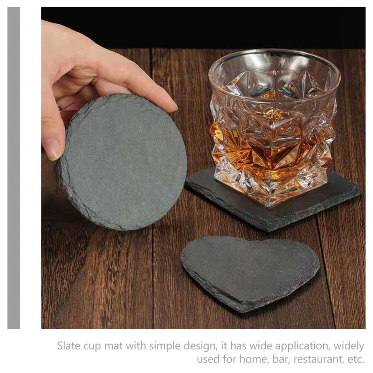 12pcs Natural Stone Square Coasters Set W792