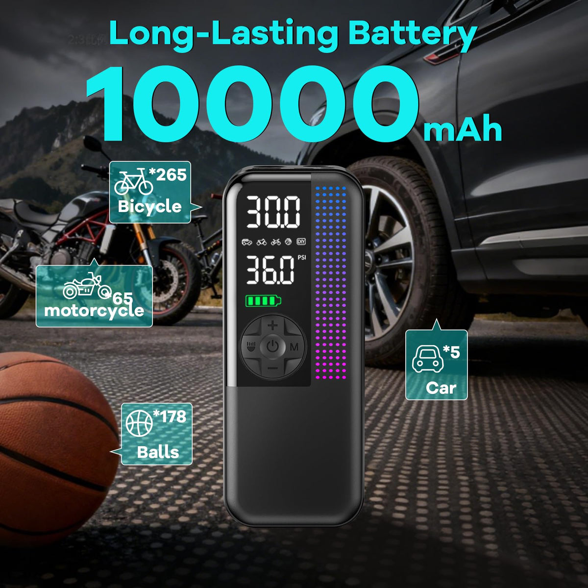 150PSI Portable Cordless Tire Inflator Air Compressor I813403